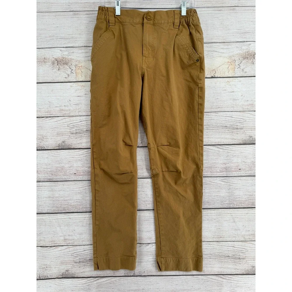 Kathmandu Hiking Adventure Pants Mens Large Brown Elastic Waist Stretch